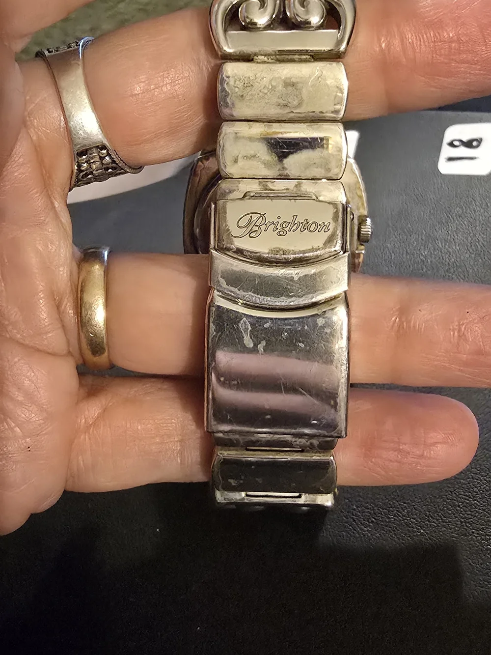 Brighton Silver Heart Accent Women's Bracelet Watch - Silver